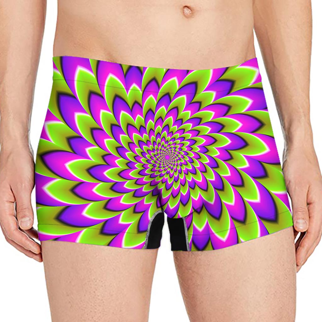 Green Expansion Moving Optical Illusion Men's Boxer Briefs