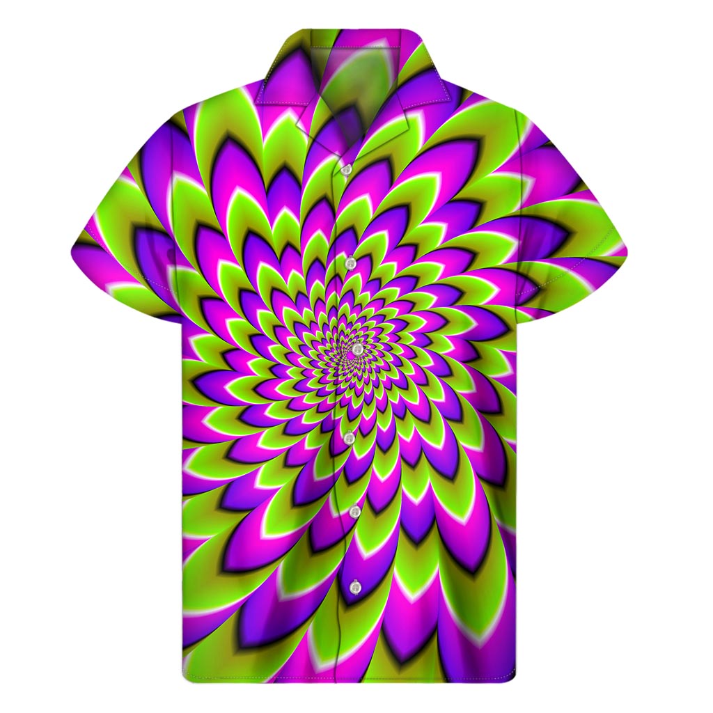 Green Expansion Moving Optical Illusion Men's Short Sleeve Shirt