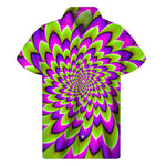 Green Expansion Moving Optical Illusion Men's Short Sleeve Shirt