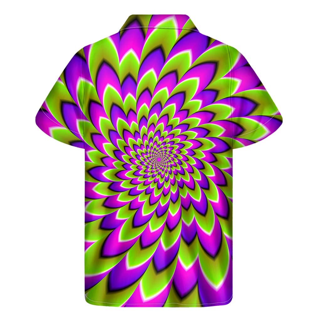 Green Expansion Moving Optical Illusion Men's Short Sleeve Shirt