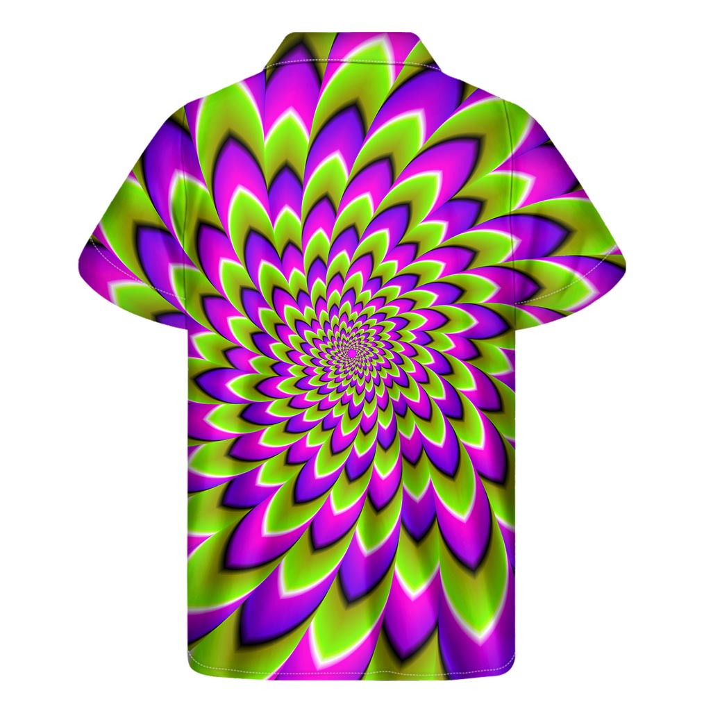 Green Expansion Moving Optical Illusion Men's Short Sleeve Shirt