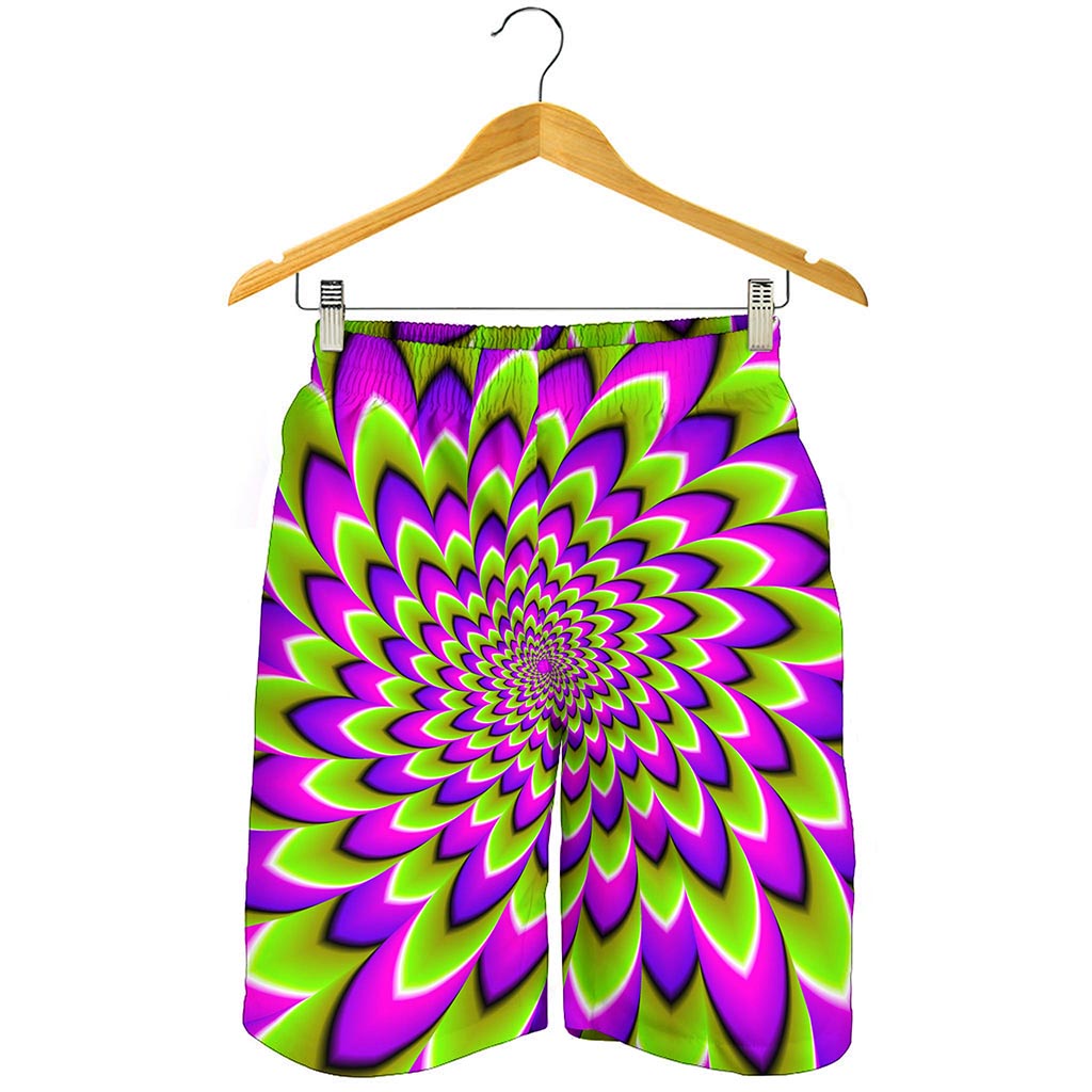 Green Expansion Moving Optical Illusion Men's Shorts