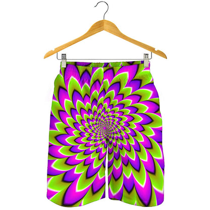 Green Expansion Moving Optical Illusion Men's Shorts