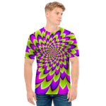 Green Expansion Moving Optical Illusion Men's T-Shirt