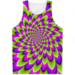 Green Expansion Moving Optical Illusion Men's Tank Top