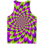Green Expansion Moving Optical Illusion Men's Tank Top