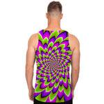 Green Expansion Moving Optical Illusion Men's Tank Top