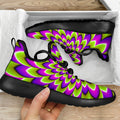 Green Expansion Moving Optical Illusion Mesh Knit Shoes
