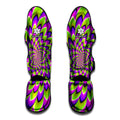 Green Expansion Moving Optical Illusion Muay Thai Shin Guards