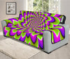 Green Expansion Moving Optical Illusion Oversized Sofa Protector