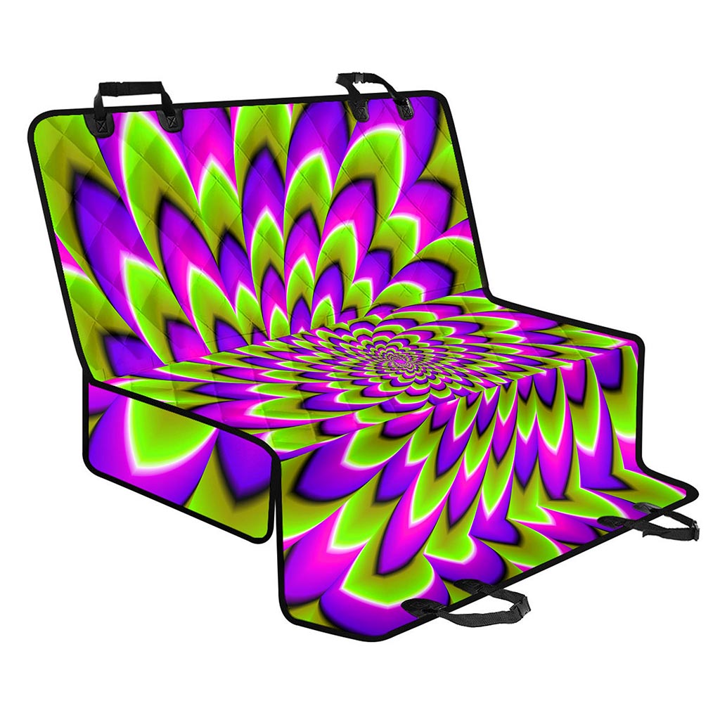 Green Expansion Moving Optical Illusion Pet Car Back Seat Cover