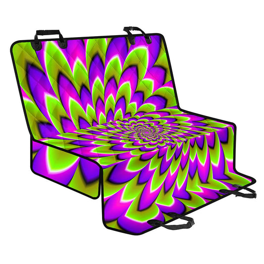 Green Expansion Moving Optical Illusion Pet Car Back Seat Cover