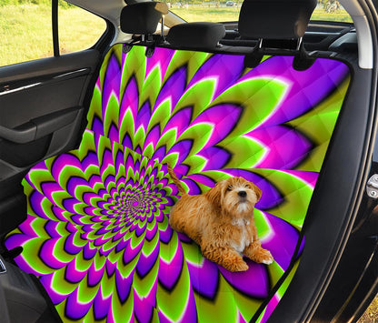 Green Expansion Moving Optical Illusion Pet Car Back Seat Cover