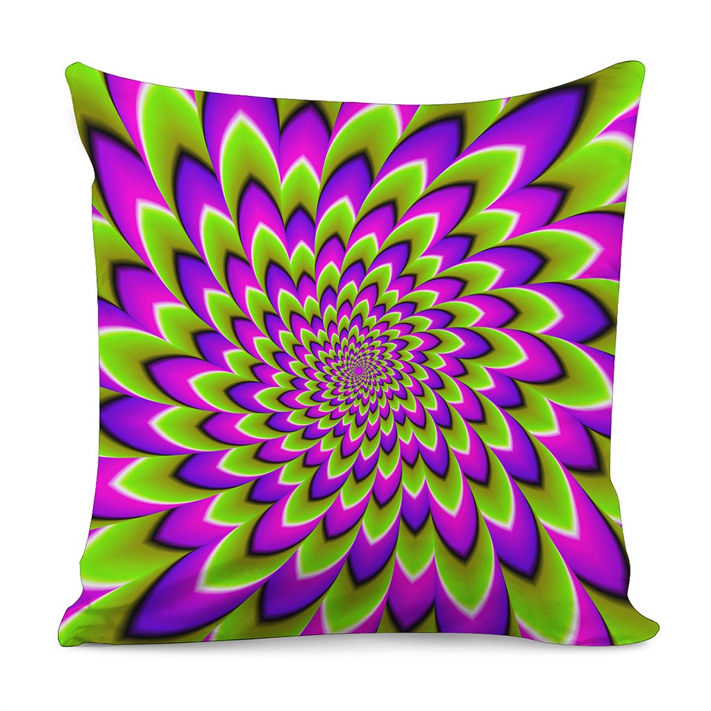 Green Expansion Moving Optical Illusion Pillow Cover