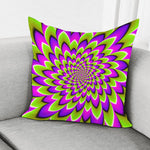 Green Expansion Moving Optical Illusion Pillow Cover