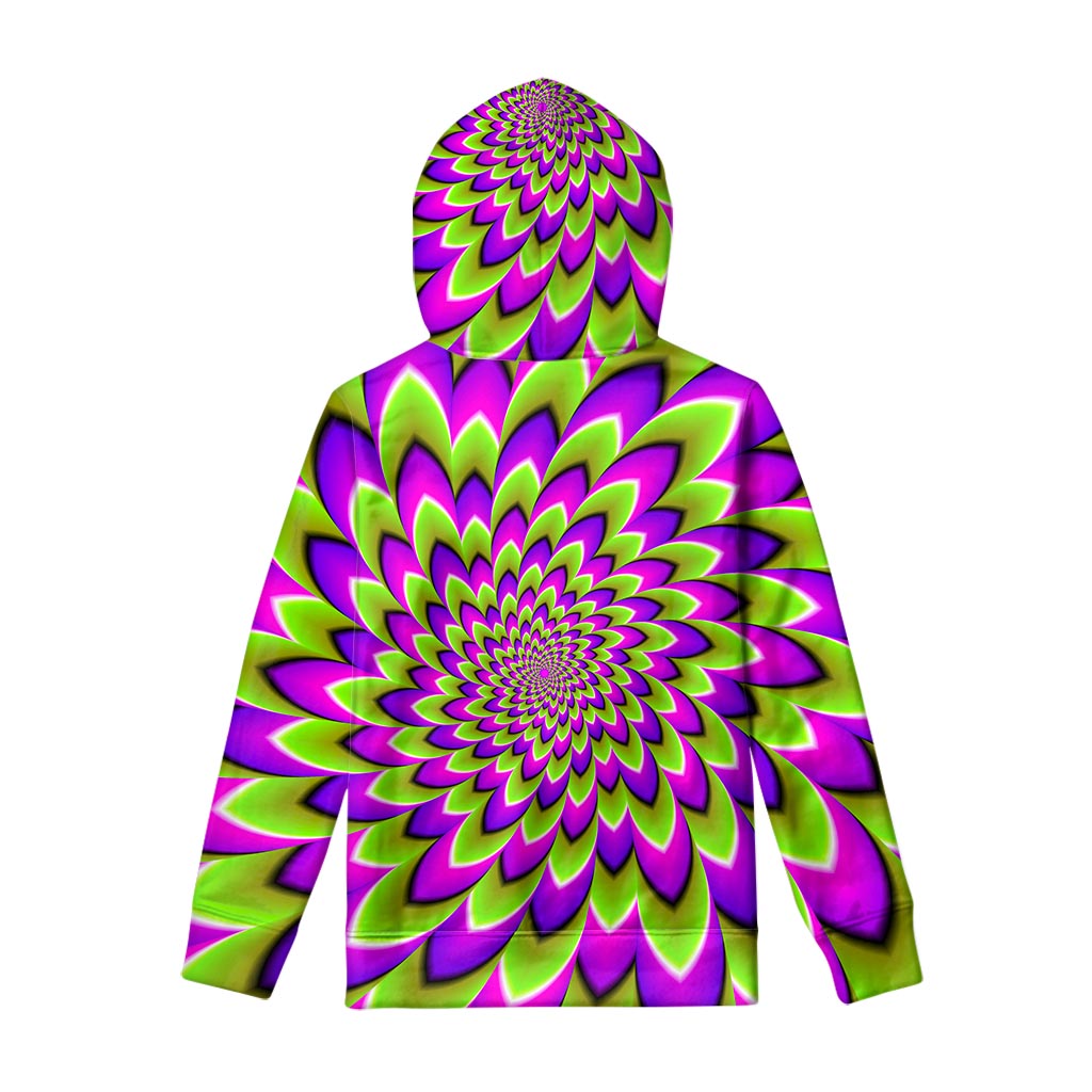 Green Expansion Moving Optical Illusion Pullover Hoodie