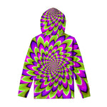 Green Expansion Moving Optical Illusion Pullover Hoodie