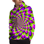 Green Expansion Moving Optical Illusion Pullover Hoodie