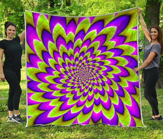 Green Expansion Moving Optical Illusion Quilt