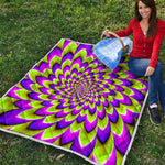 Green Expansion Moving Optical Illusion Quilt