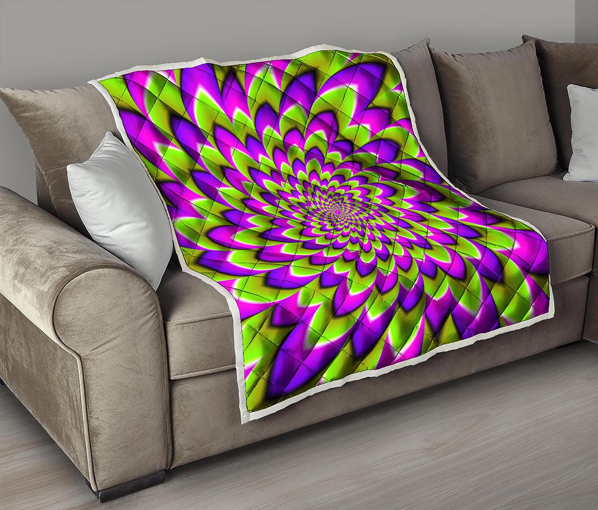 Green Expansion Moving Optical Illusion Quilt