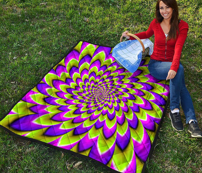 Green Expansion Moving Optical Illusion Quilt