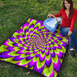 Green Expansion Moving Optical Illusion Quilt