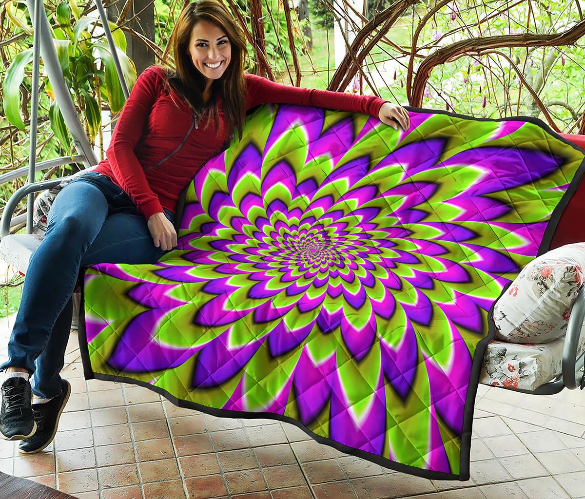 Green Expansion Moving Optical Illusion Quilt