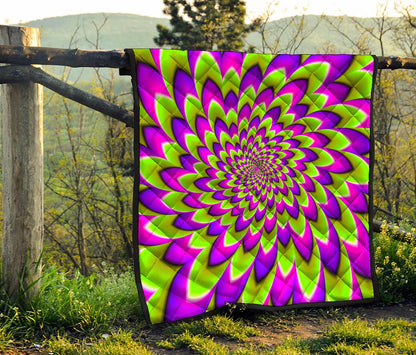 Green Expansion Moving Optical Illusion Quilt