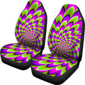 Green Expansion Moving Optical Illusion Universal Fit Car Seat Covers