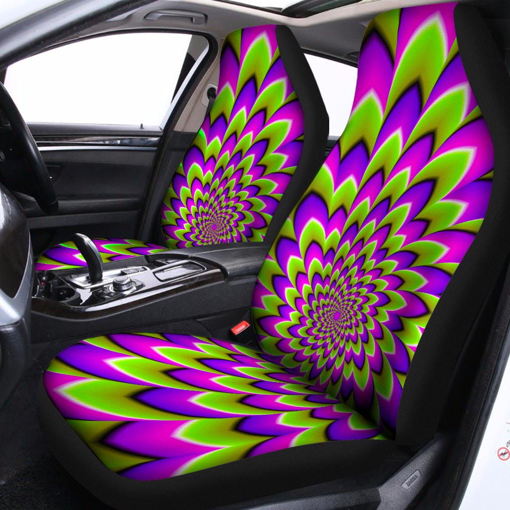 Green Expansion Moving Optical Illusion Universal Fit Car Seat Covers