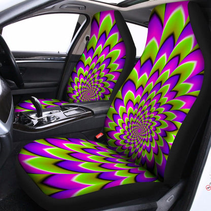 Green Expansion Moving Optical Illusion Universal Fit Car Seat Covers