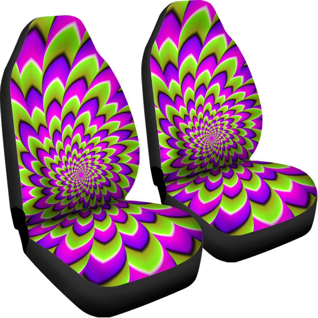 Green Expansion Moving Optical Illusion Universal Fit Car Seat Covers