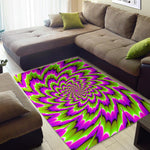 Green Explosion Moving Optical Illusion Area Rug GearFrost