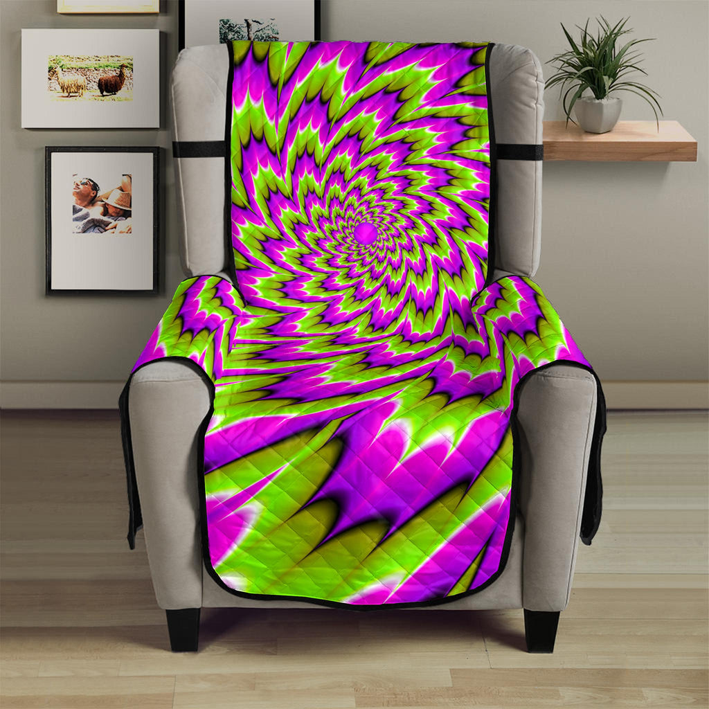 Green Explosion Moving Optical Illusion Armchair Protector