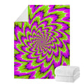 Green Explosion Moving Optical Illusion Blanket