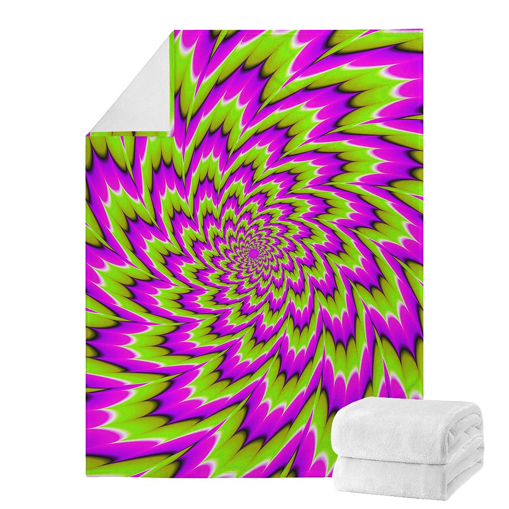 Green Explosion Moving Optical Illusion Blanket