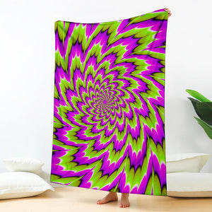 Green Explosion Moving Optical Illusion Blanket