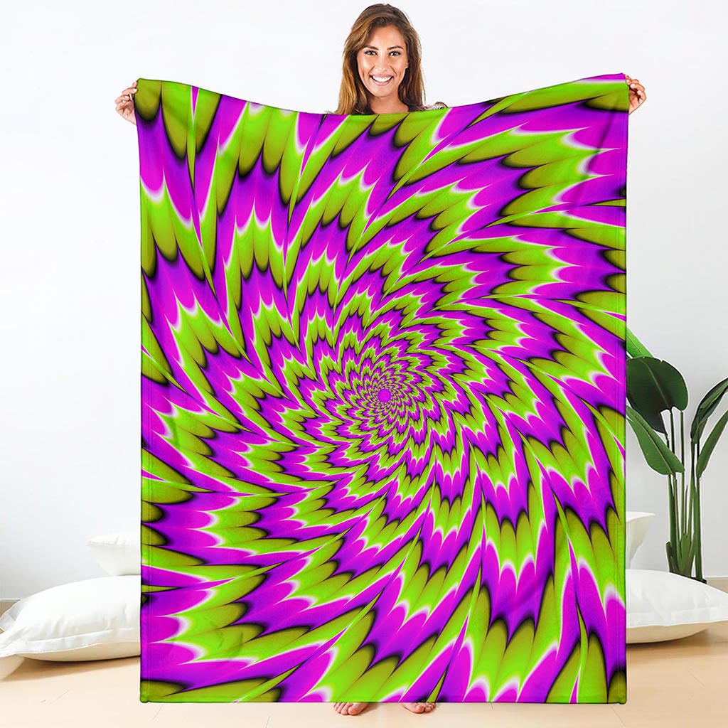 Green Explosion Moving Optical Illusion Blanket
