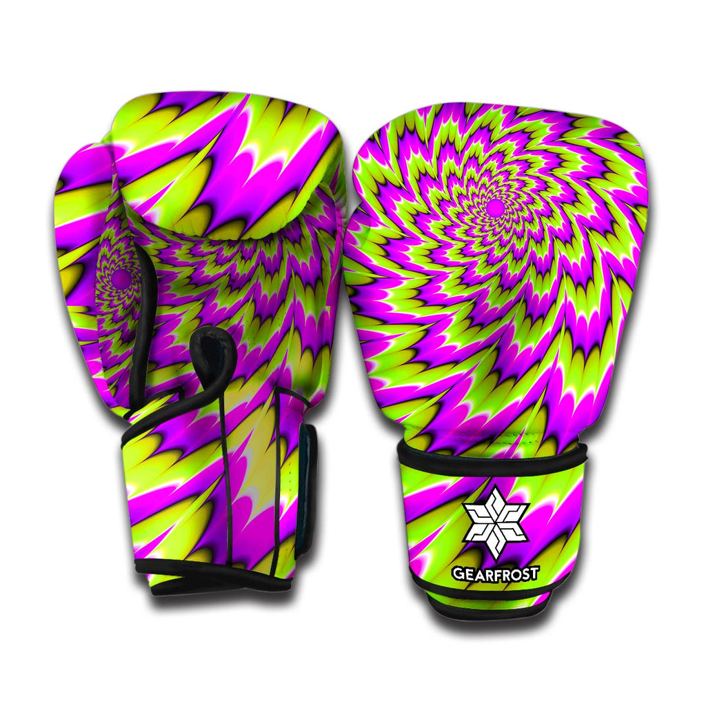 Green Explosion Moving Optical Illusion Boxing Gloves