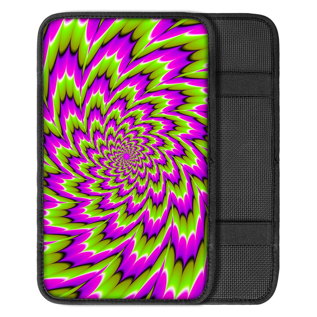 Green Explosion Moving Optical Illusion Car Center Console Cover