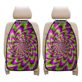 Green Explosion Moving Optical Illusion Car Seat Organizers
