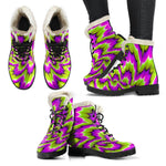 Green Explosion Moving Optical Illusion Comfy Boots GearFrost