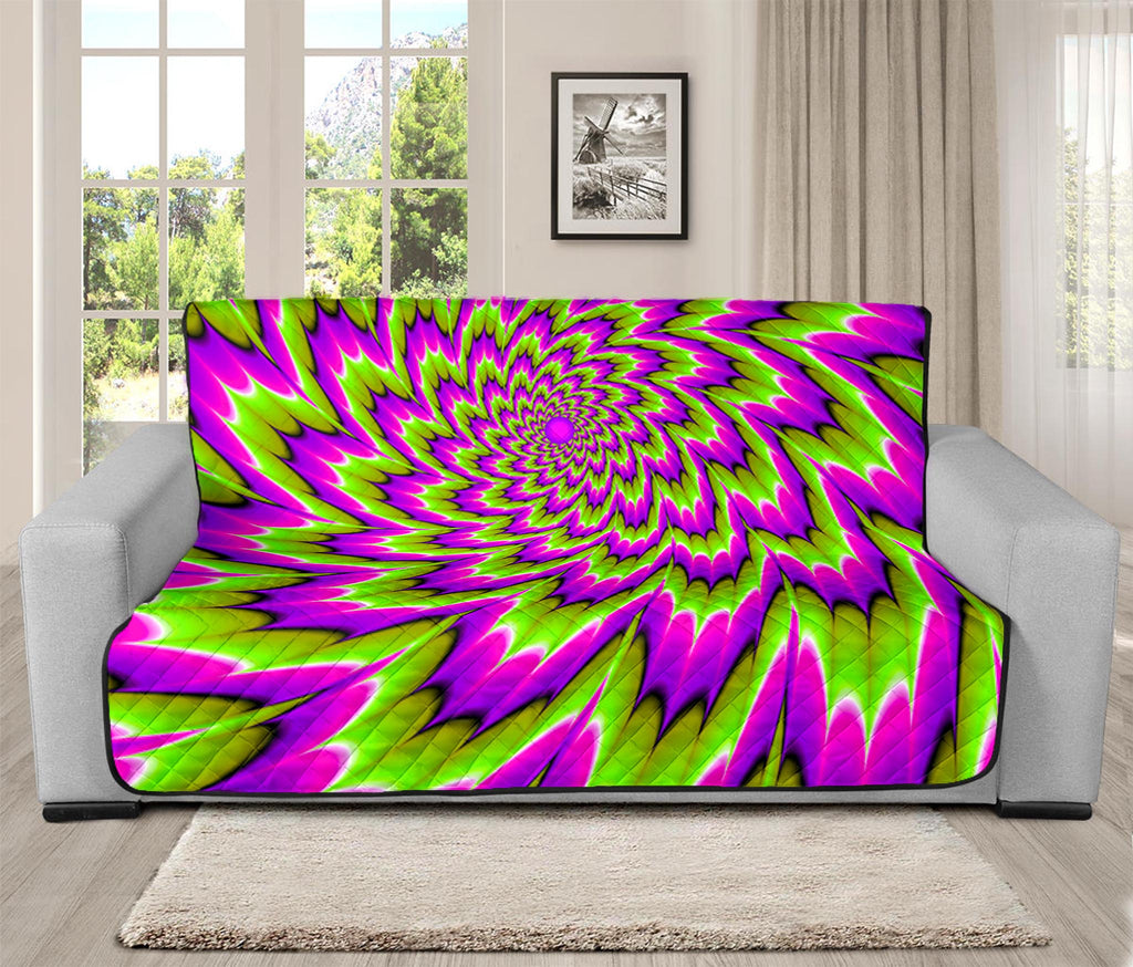 Green Explosion Moving Optical Illusion Futon Protector