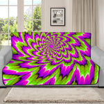 Green Explosion Moving Optical Illusion Futon Protector