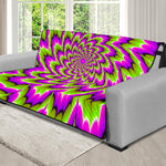 Green Explosion Moving Optical Illusion Futon Protector