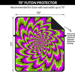 Green Explosion Moving Optical Illusion Futon Protector