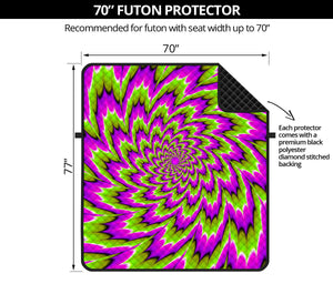 Green Explosion Moving Optical Illusion Futon Protector