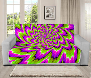 Green Explosion Moving Optical Illusion Futon Protector