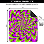 Green Explosion Moving Optical Illusion Futon Protector